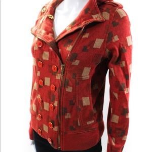 Marc Jacobs Asymmetrical Geometric Moto Zip Hoodie